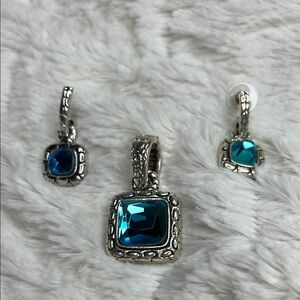 Blue and Silver Jewelry Set
